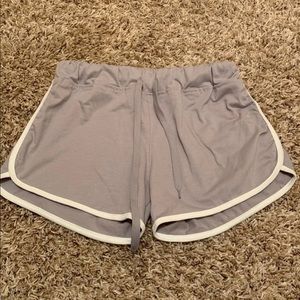 Grey and white shorts